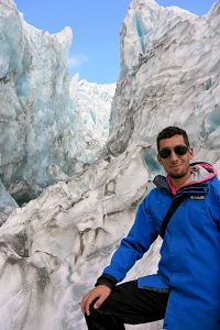 Anthony on top of the glacier